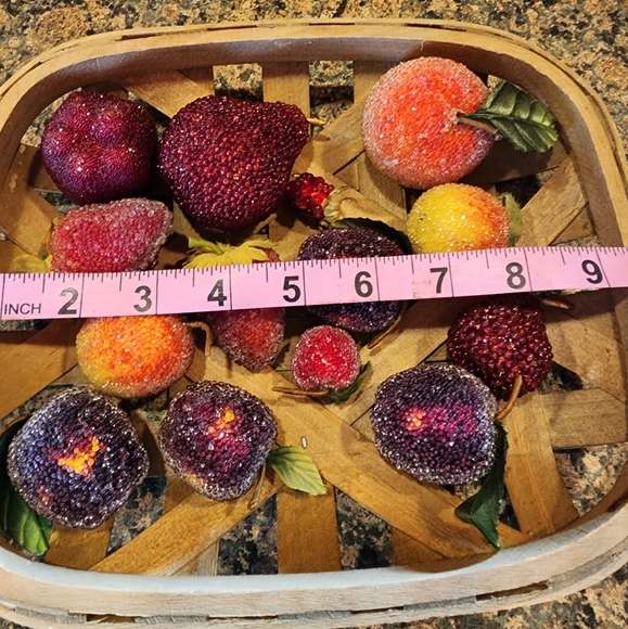 Artificial Sugar Beaded Fruit, Set of 14 - Picture 3 of 6